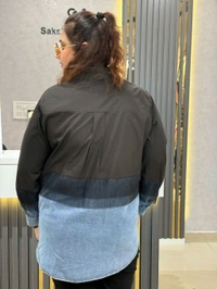SKU 2009 Beautiful Denim Shirt - Free Size M To XXXL, White