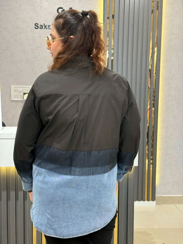 SKU 2009 Beautiful Denim Shirt - Free Size M To XXXL, White