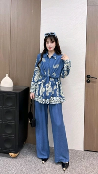 SKU 2059 Elegant Cordset With Knote Design  - Black, Free Size M To XXL