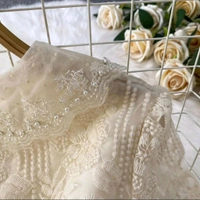SKU 2063 Elegant Dress With Handwork Collar - Free Size M To XL, Off White