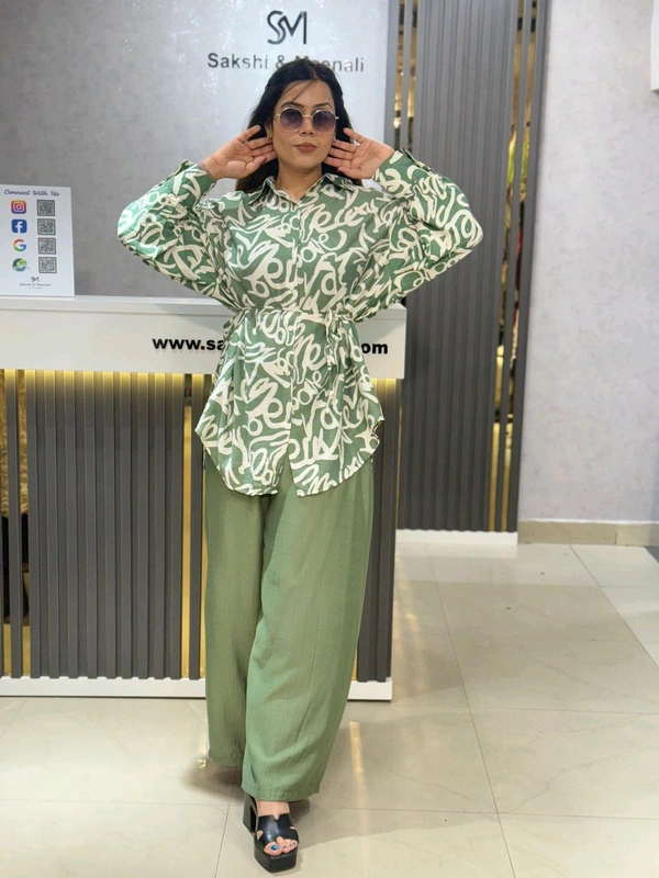 SKU 2089 Beautiful Comfortable Cordset  - Free Size M To XL, Green