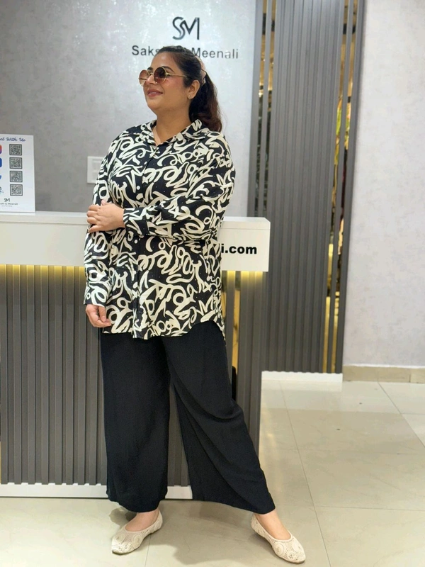SKU 2089 Beautiful Comfortable Cordset  - Free Size M To XL, Black