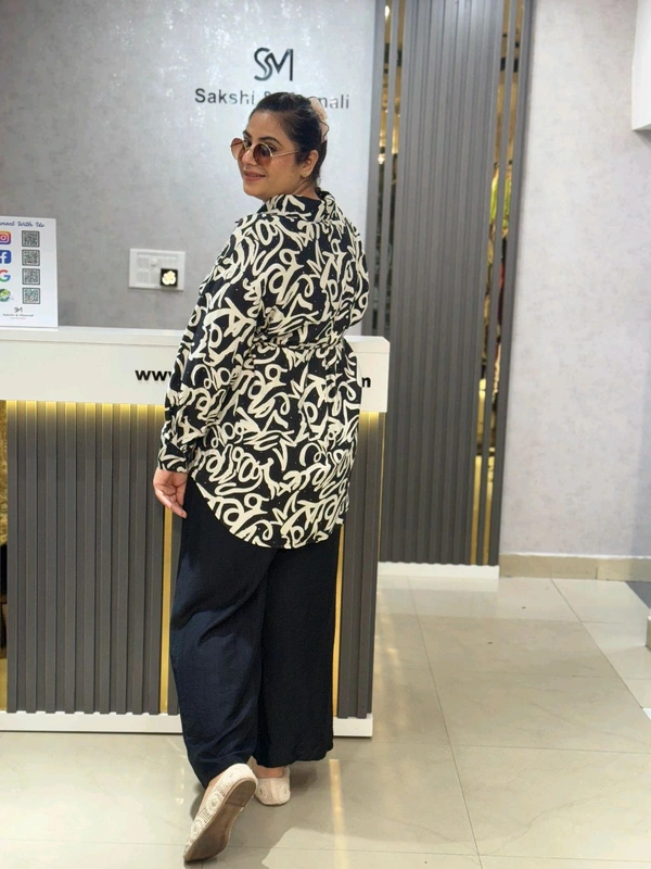 SKU 2089 Beautiful Comfortable Cordset  - Free Size M To XL, Black