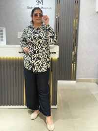 SKU 2089 Beautiful Comfortable Cordset  - Free Size M To XL, Black