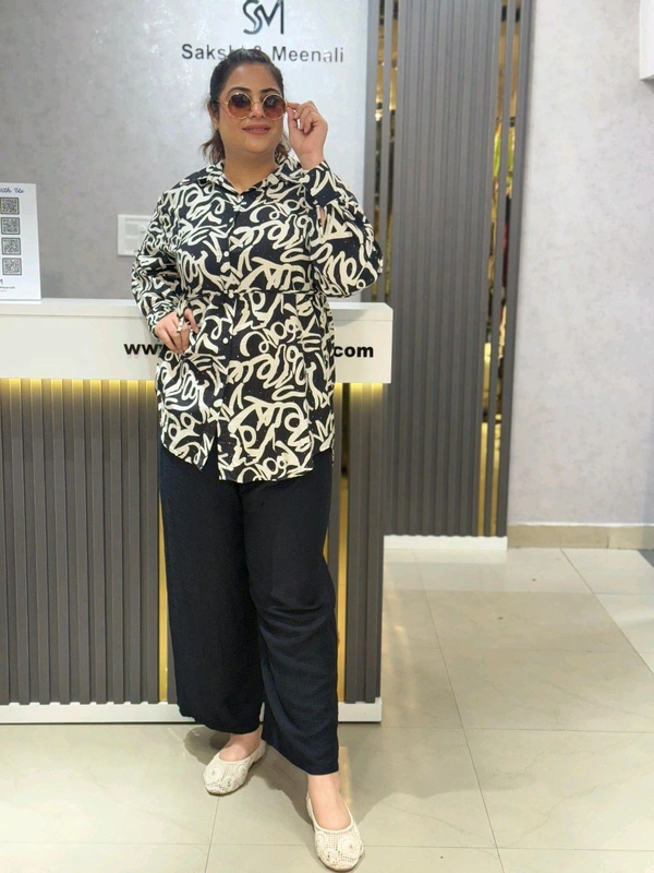 SKU 2089 Beautiful Comfortable Cordset  - Free Size M To XL, Black