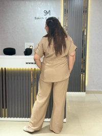 SKU 2090 Beautiful Comfortable Cordset  - Free Size M To XXL, Light Brown