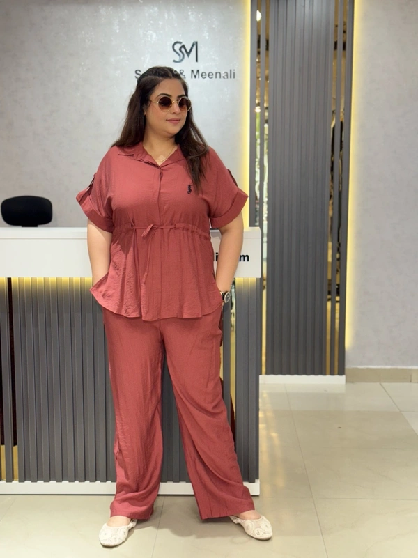 SKU 2090 Beautiful Comfortable Cordset  - Free Size M To XXL, Maroon