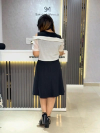 SKU 2126 Beautiful Dress With Jacket Design  - Free Size M To XL, Black