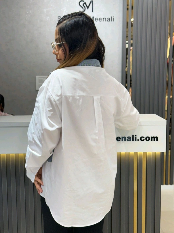 SKU 2144 Beautiful Shirt With Labubu And Detailing  - Free Size M To XXL, White