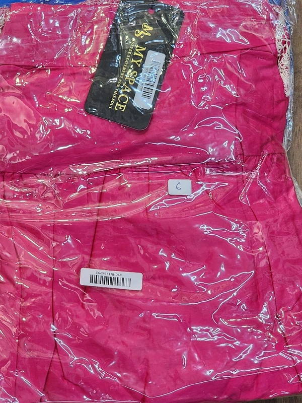 SKU 2169 Beautiful Shirt With Embroidery - Hot Pink, Free Size M To 3XL