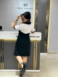 SKU 2163 Beautiful Knitted Dress - Free Size M To Xl, White