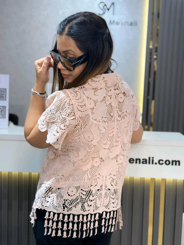 SKU 2197 Beautiful Hakoba Top With Inner - Free Size M To XL, Pink