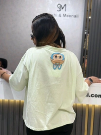 SKU 2142 Beautiful Tee With Labubu Detailing  - Free Size M To 4XL, Green