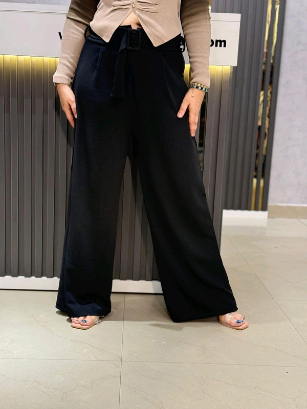 SKU 2244 Pintex Trousers  - Black, 28 To 36