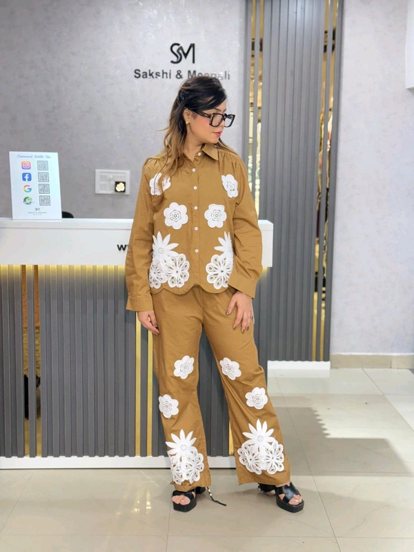 SKU 2023 Beautiful Cordset With Thread Embroidery