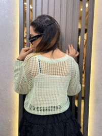 SKU 2219 Beautiful Crochet Top With Inner