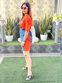 SKU 1223 Beautiful Denim TSHIRT With Belt