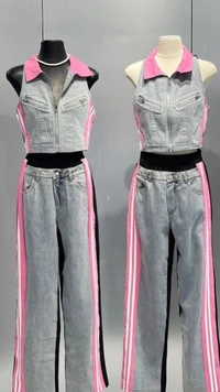 SKU 1795 Denim Fusion Sporty Cord Set