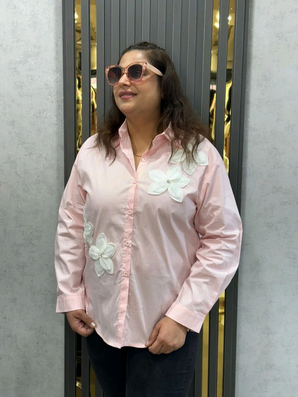 SKU 1745 Elegant Shirt With Flower Detailing