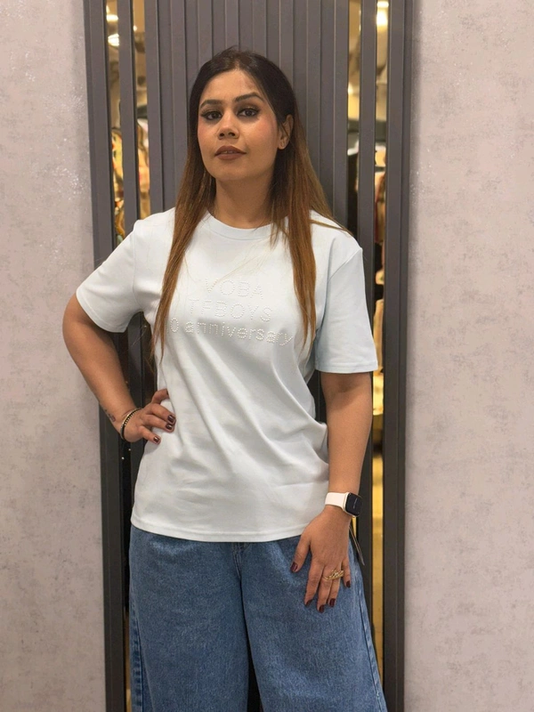 SKU 1731 Elegant T Shirt With Pearl Detailing