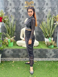 SKU 1183 Mesh Embellished Bodycon Dress