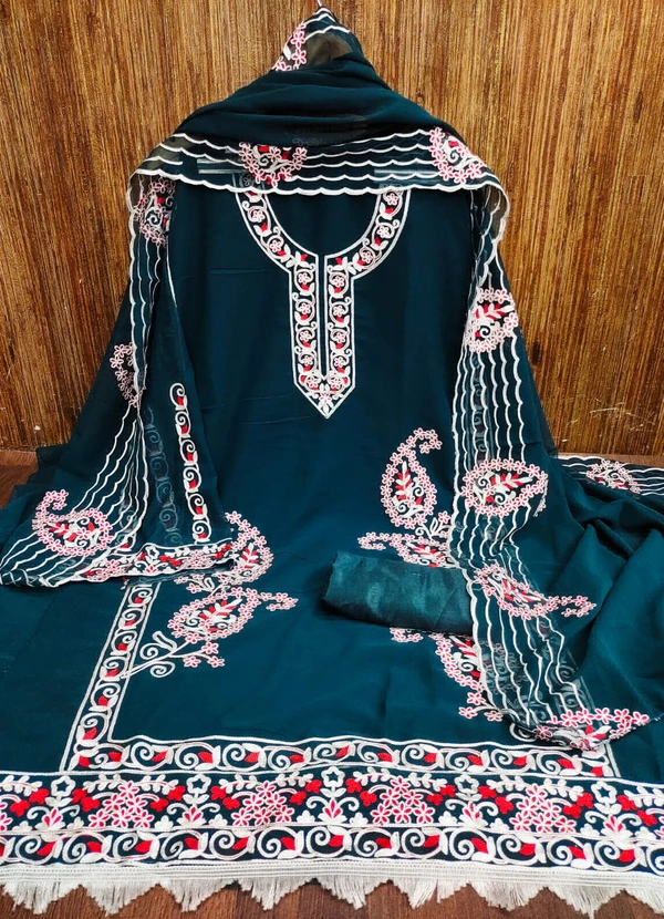 Georgette Designer Suit - Blue, 2