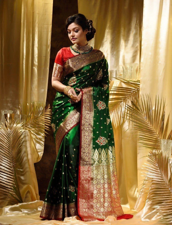 Lichi silk saree - Red, 6.30