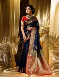 Lichi silk saree - Red, 6.30