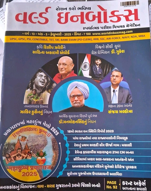 વર્લ્ડ ઈનબોક્સ ફેબ્રુઆરી અંક અંદર માહિતી ડિસેમ્બર ની આવશે February 2025