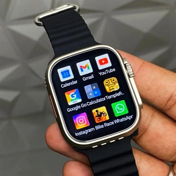 S8 Ultra Smartwatch Android Version With 4G Sim Support  - Black, Free
