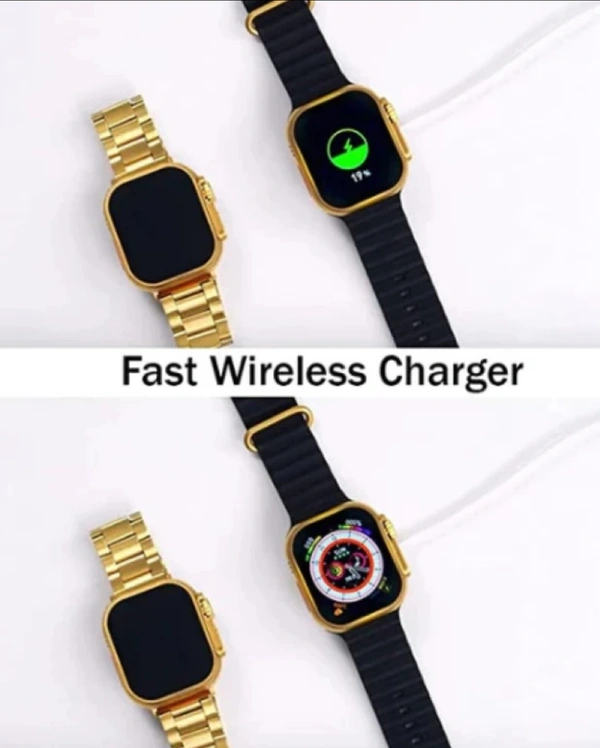 S9 Ultra Max Smartwatch 49MM Size GOLDEN Strep 24K GOLD Ultra - Goldan, Free Size
