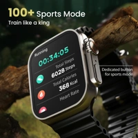 Boult Crown 1.95" Screen, BT Calling, Working Quality Watch (Black Strep) - Black, Free Size