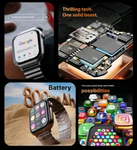 X9 Ultra Pro Smartwatch Android Version With 4G Sim Support  - Black, Free