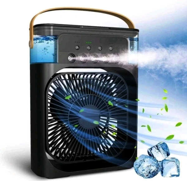 Portable Mini 600ML Water Air Cooler 3 level AdjustSpeed AIRcooler-white USB Air Cooler (White And Black) - Black, Free