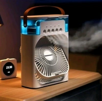 Portable Mini 600ML Water Air Cooler 3 level AdjustSpeed AIRcooler-white USB Air Cooler (White And Black) - Black, Free