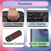 KRISONS Krisons Rainbow 40W Double Woofer Bluetooth Party Speaker with Mic, RGB Lights & TWS