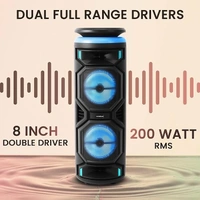 KRISONS Krisons Hungama-002 160W Bluetooth Party Speaker with Wheels, RGB Lights & Karaoke Control