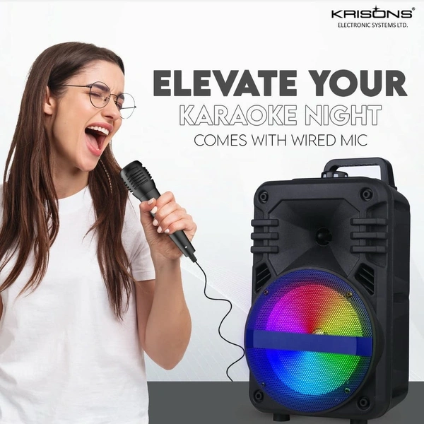 KRISONS Krisons Buddy with FM,USB,Aux and Bluetooth with Free Wired Mic 30 W Bluetooth Tower Speaker