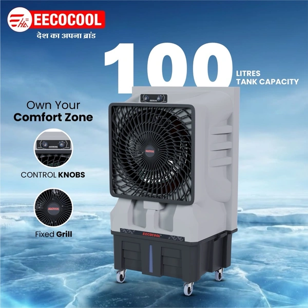 EECOCOOL Santoz 100 Litre Desert Air Cooler (Grey)