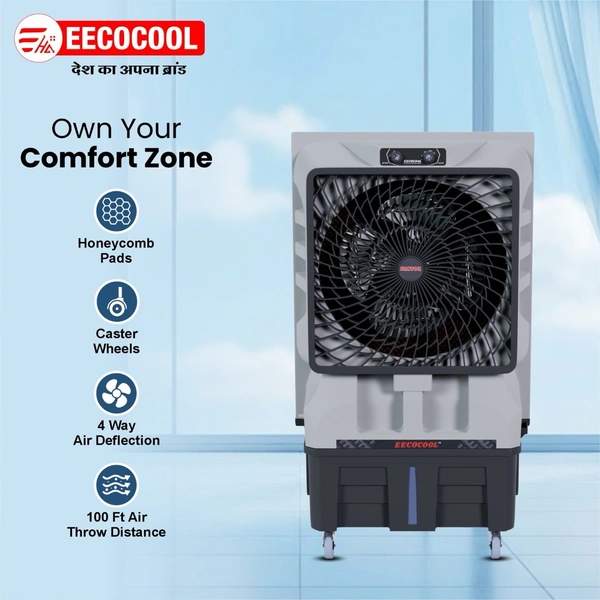 EECOCOOL Santoz 100 Litre Desert Air Cooler (Grey)