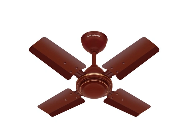 LONGWAY Longway Amaze P1 600 Mm/24 Inch Ultra High Speed 4 Blade Anti-Dust Decorative Star Rated Ceiling Fan | 2 Years Warranty (Brown, Pack Of 1) - Brown