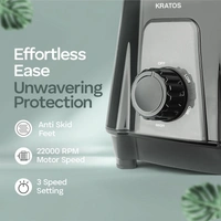 LONGWAY Longway Kratos 1000 Watt Juicer Mixer Grinder With 4 Jars For Grinding, Mixing, Juicing With Powerful Motor | 1 Year Warranty | (Black, 4 Jars)