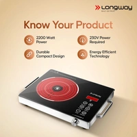 LONGWAY Longway Ace IC 2000 W Induction Cooktop (Black, Push Button)