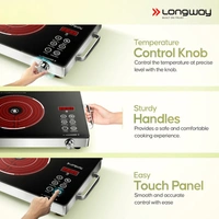LONGWAY Longway Ace IC 2000 W Induction Cooktop (Black, Push Button)