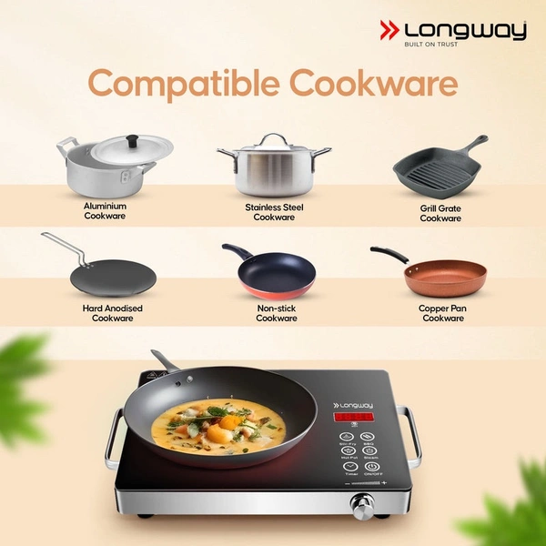 LONGWAY Longway Ace IC 2000 W Induction Cooktop (Black, Push Button)