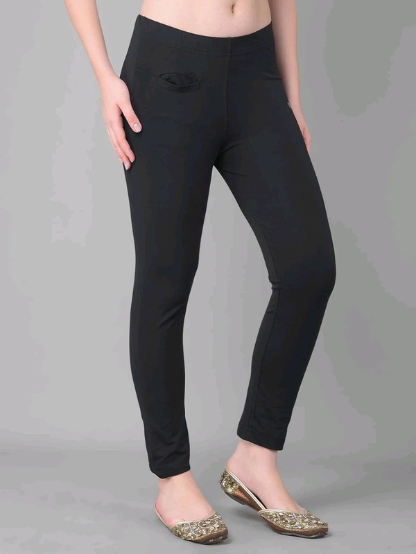 Comfort Lady KURTI PANTS | Comfort Lady Women's Cotton Blend Regular Fit for Casual,Formal and Daily Use Kurti Pants with Front Mobile Pocket  - FREE, Black