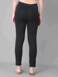 Comfort Lady KURTI PANTS | Comfort Lady Women's Cotton Blend Regular Fit for Casual,Formal and Daily Use Kurti Pants with Front Mobile Pocket  - FREE, Black