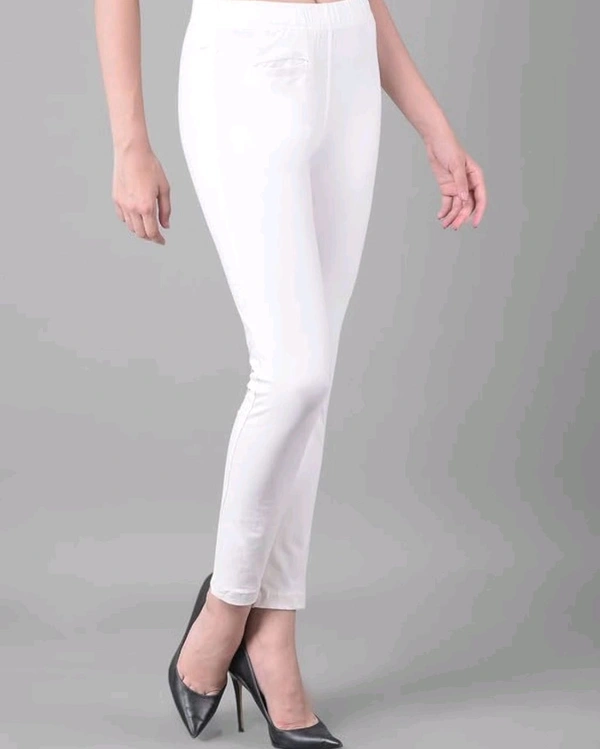 Comfort Lady KURTI PANTS | Comfort Lady Women's Cotton Blend Regular Fit for Casual,Formal and Daily Use Kurti Pants with Front Mobile Pocket  - FREE, White
