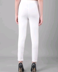 Comfort Lady KURTI PANTS | Comfort Lady Women's Cotton Blend Regular Fit for Casual,Formal and Daily Use Kurti Pants with Front Mobile Pocket  - FREE, White