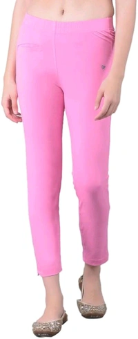 Comfort Lady KURTI PANTS | Comfort Lady Women's Cotton Blend Regular Fit for Casual,Formal and Daily Use Kurti Pants with Front Mobile Pocket  - FREE, BabyPink